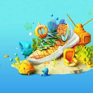 Kyrie Spongebob Pineapple House Shoes